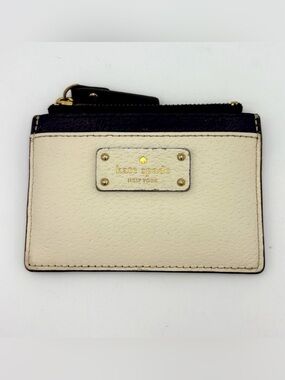 Kate Spade Navy Blue and Cream Card Holder